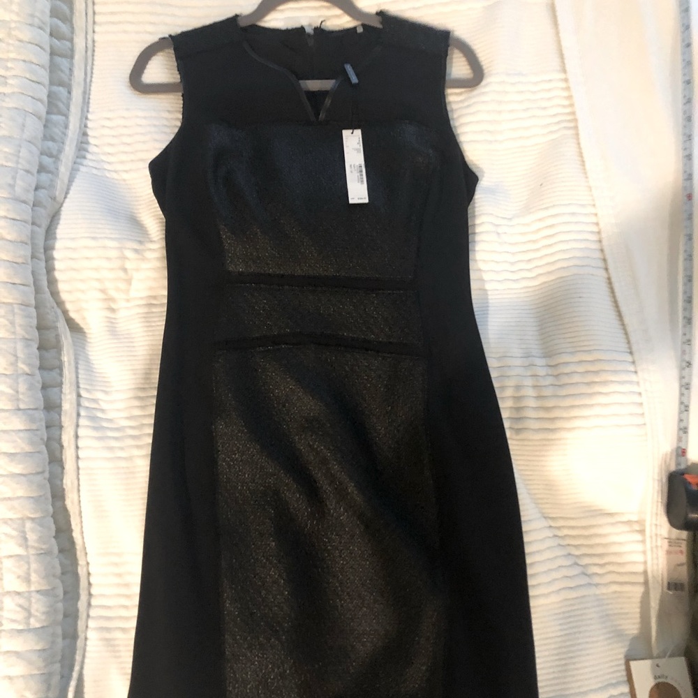 Ellie Tahari Black sleeveless scuba dress